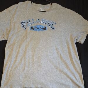 Billabong Heather Gray Tee with Blue Graphic
